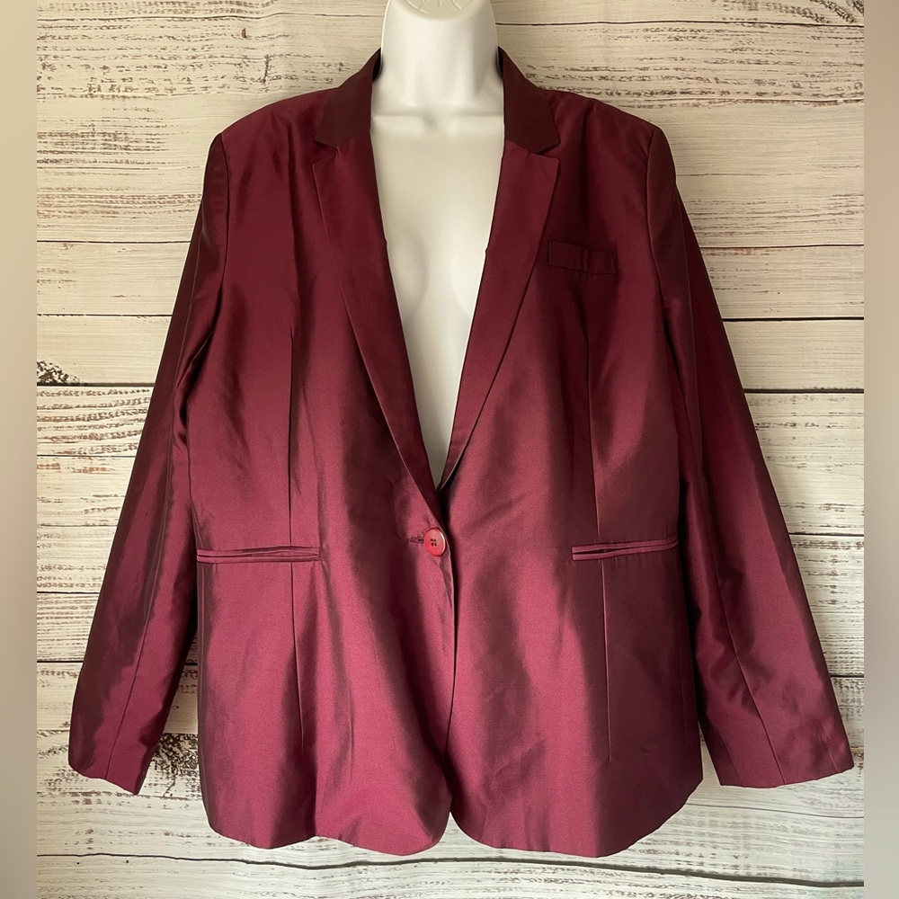 Shiny Burgundy Women’s Blazer by ASOS